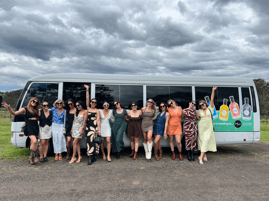 girls next to bus